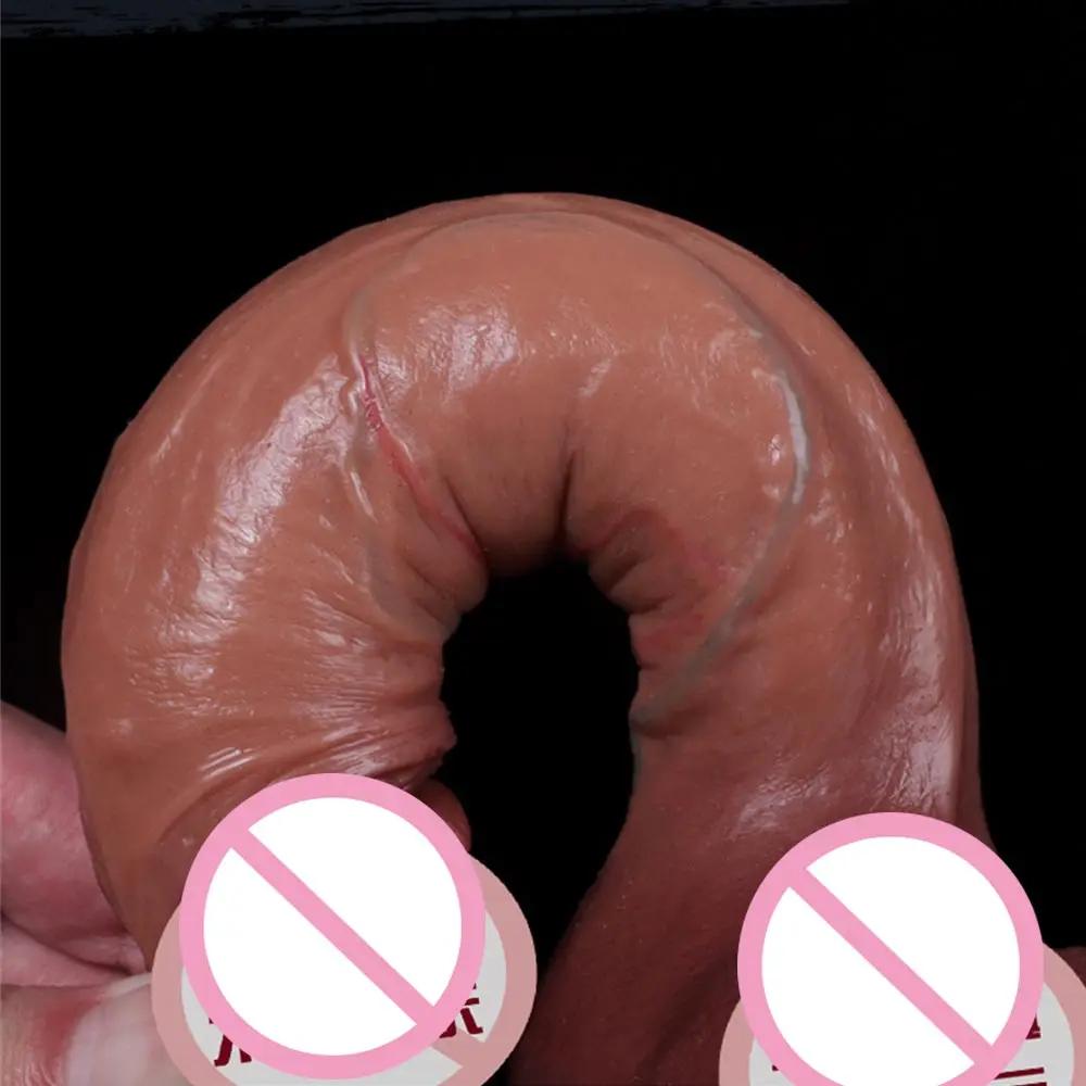 Ultra Large Dilddos Insert Masturbation Supplies Muschie Sexy Woman Cosplay Penile Prosthesis Vibrator Men Boobs