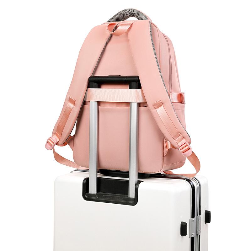 Schulrucksack für Mädchen, große Kapazität, Nylon, Schulrucksack, Tagesrucksack, mehrere Taschen, lässiger Rucksack, Reisetasche