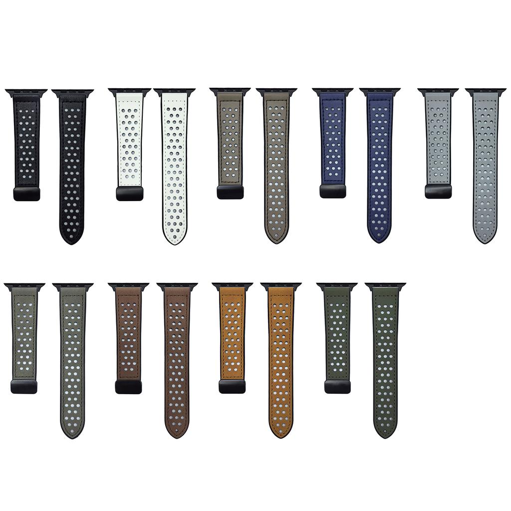 Watch Band For Apple Watch Ultra 3 2 1 49mm/Series 11 10 46mm/9 8 7 45mm/SE3 SE2 SE 6 5 4 44mm/3 2 1 42mm Magnetic Buckle Perforated Silicone Strap