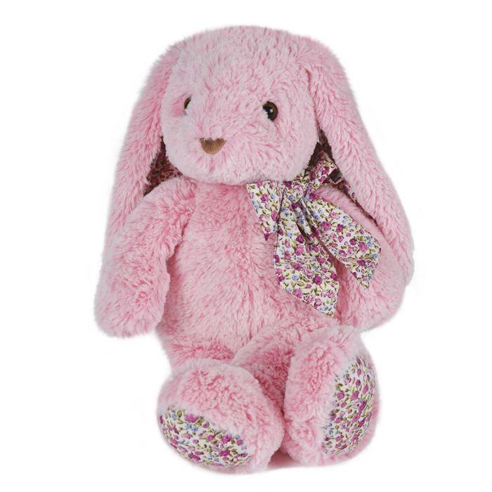 Peluche - HISTOIRE D'OURS - Les Copains Câlins - Lapin rose - 40 cm - Pour bébé fille