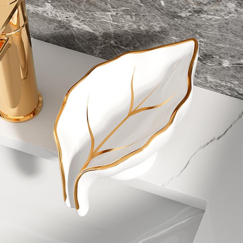 Ceramic Soap Dish Drain Tray Bathroom Soap Holder Dish Storage Plate Tray Drain Soap Holder Bathroom Shower Supplies