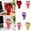 Scented Artificial Flowers Garland Soap Bouquet Realistic Carnations Gift for Valentine’s Day Home Decoration