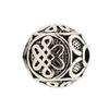 Silver Chinese Knot Bracelet Bead Stylish Engraved Decorative Replacement DIY Flower Pattern Beads Findings Accessories