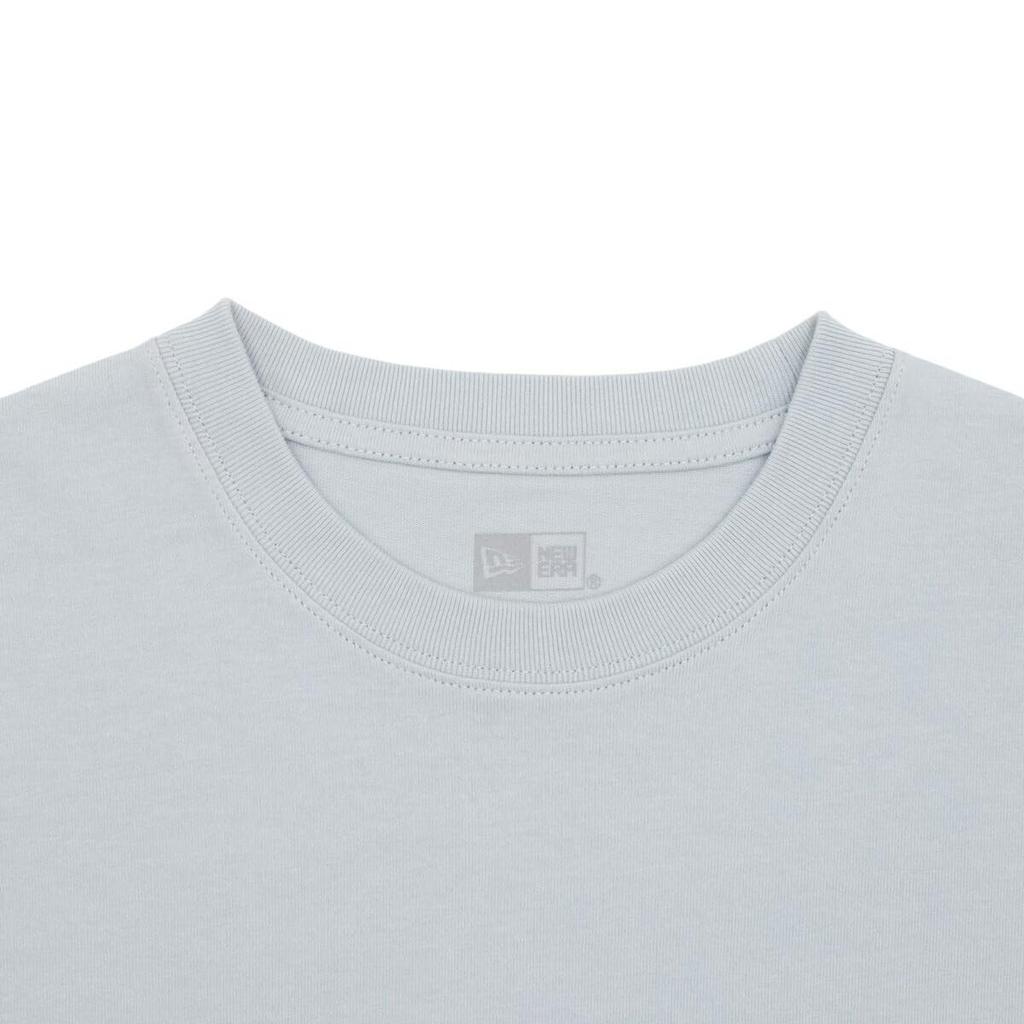 New Era Oversized Snow Gray Black Cotton Box Logo M T-shirt