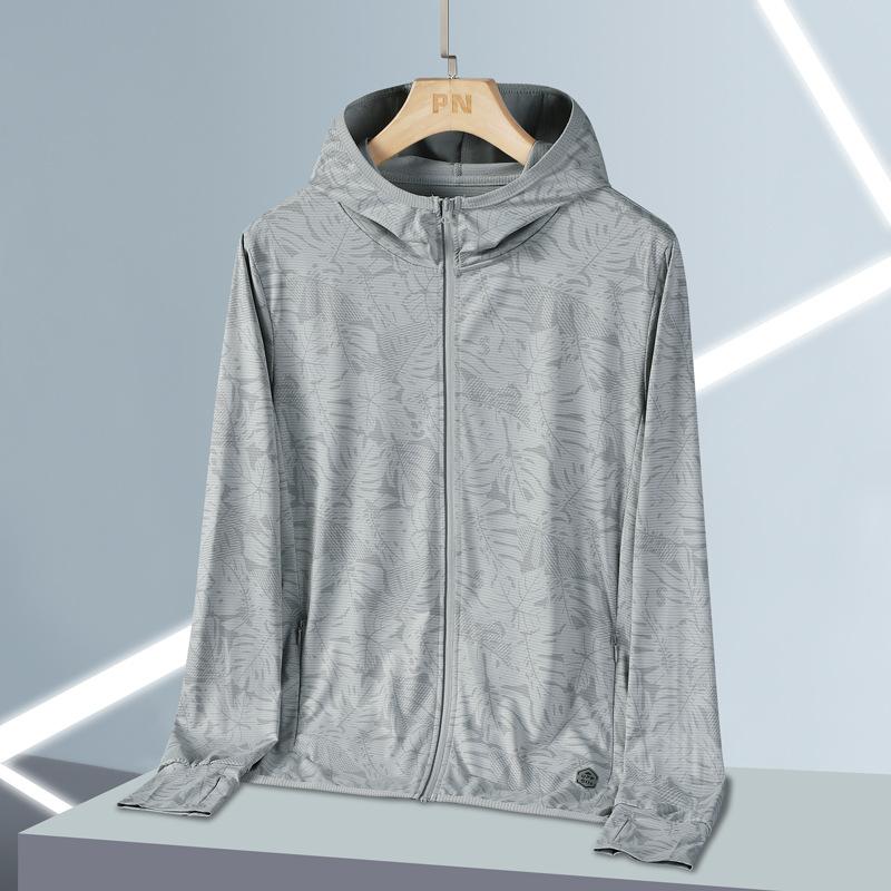 Men's and women's sunscreen clothing, removable brim, UV-proof skin clothing, outdoor quick-drying and light ice-feeling camouflage jacket