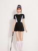 Women's Sporty Patchwork One-Piece Swim Dress - Conservative, Slimming, Tight-Fitting Swimsuit