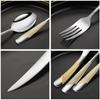 Star Diamond Stainless Steel Gold-Plated Flatware Set: Luxury Knife, Fork, and Spoon for Upscale Dining.