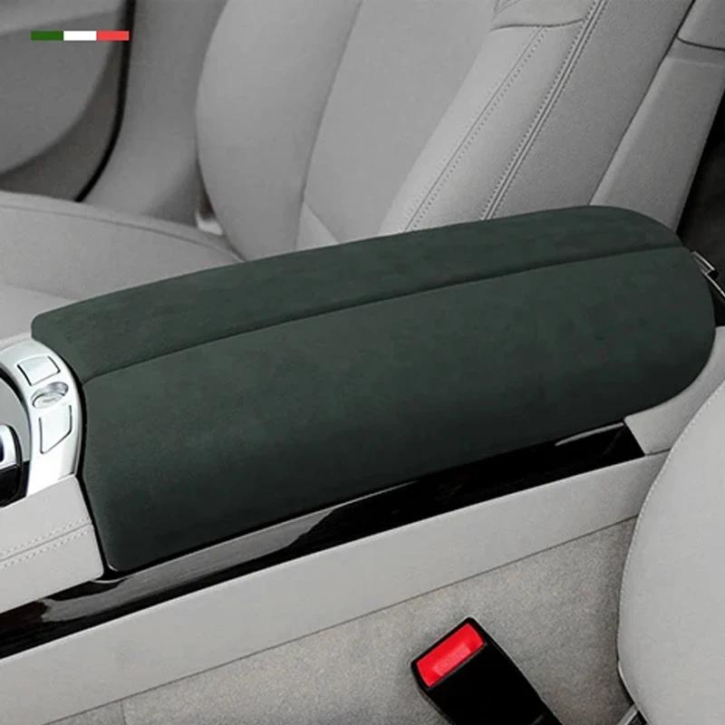 For BMW 7 Series 2009 2010 2011 2012 2013 2014 2015 Car Armrest Lid Box Cover Alcantara Suede Protective Pad Panel Accessories
