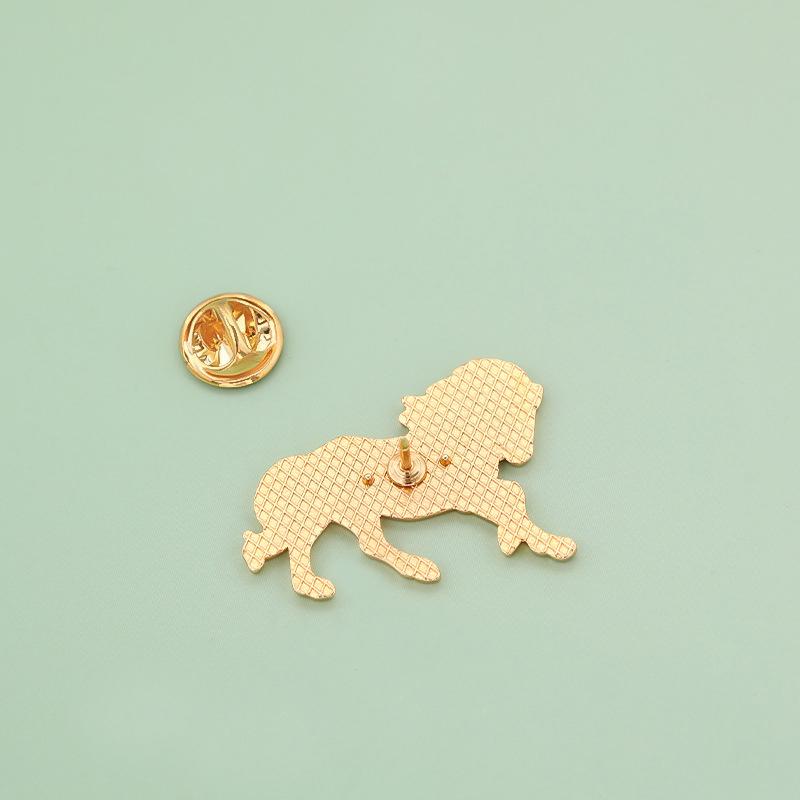 Zodiac Horse Brooch Cute Animal Style Badge Student Jewelry Pendant Accessories