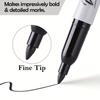 10 Fine Tip Black Permanent Markers - Waterproof, Smudge-proof, Quick Drying,bright Ink, Ergonomic Design, Perfect for Art, Office and School Supplies