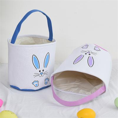 Eimer Für Kinder Bunte Canvas-Tragetasche Ostereiersuche Osterhase Für Party-Deko Frühling Mode Kinder-Accessoires