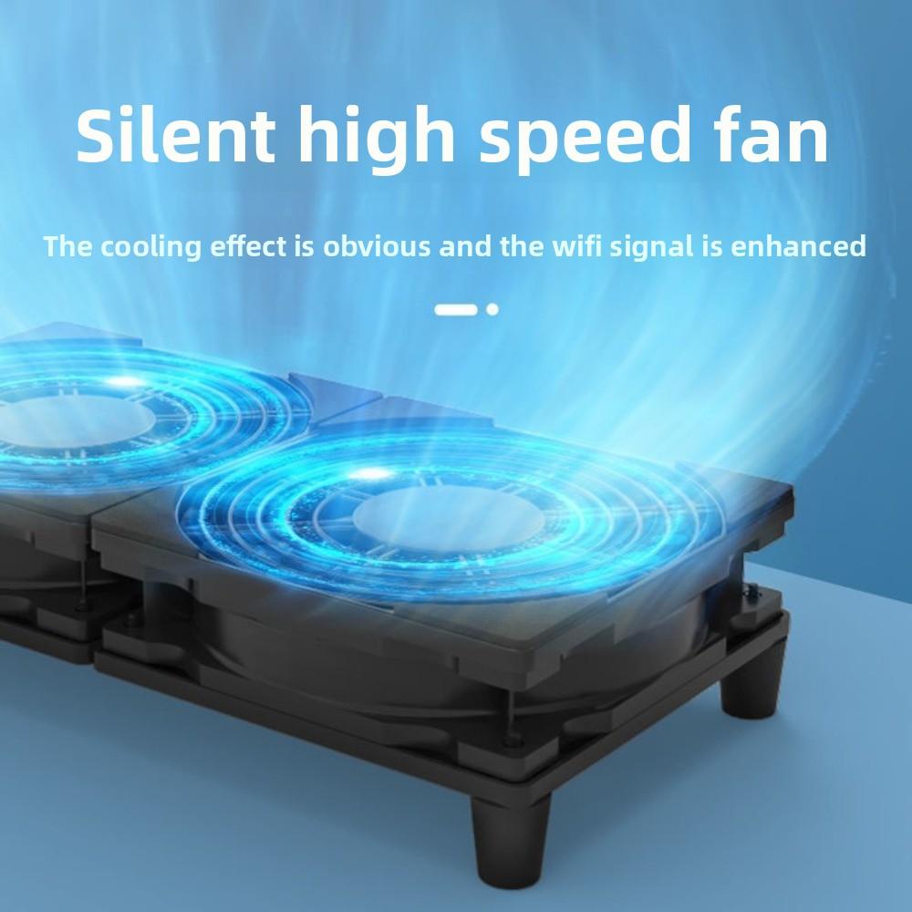 Protective Net Router Cooling Stand Dual Fans USB Radiator Base Optical Modem/Router