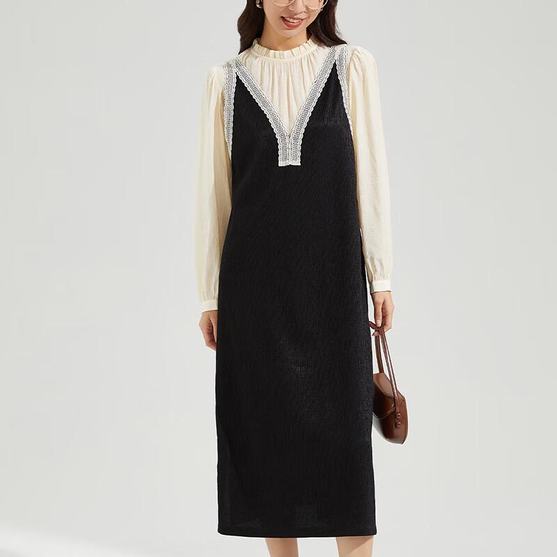 

Women s Elegant Stand Collar A-Line Dress S