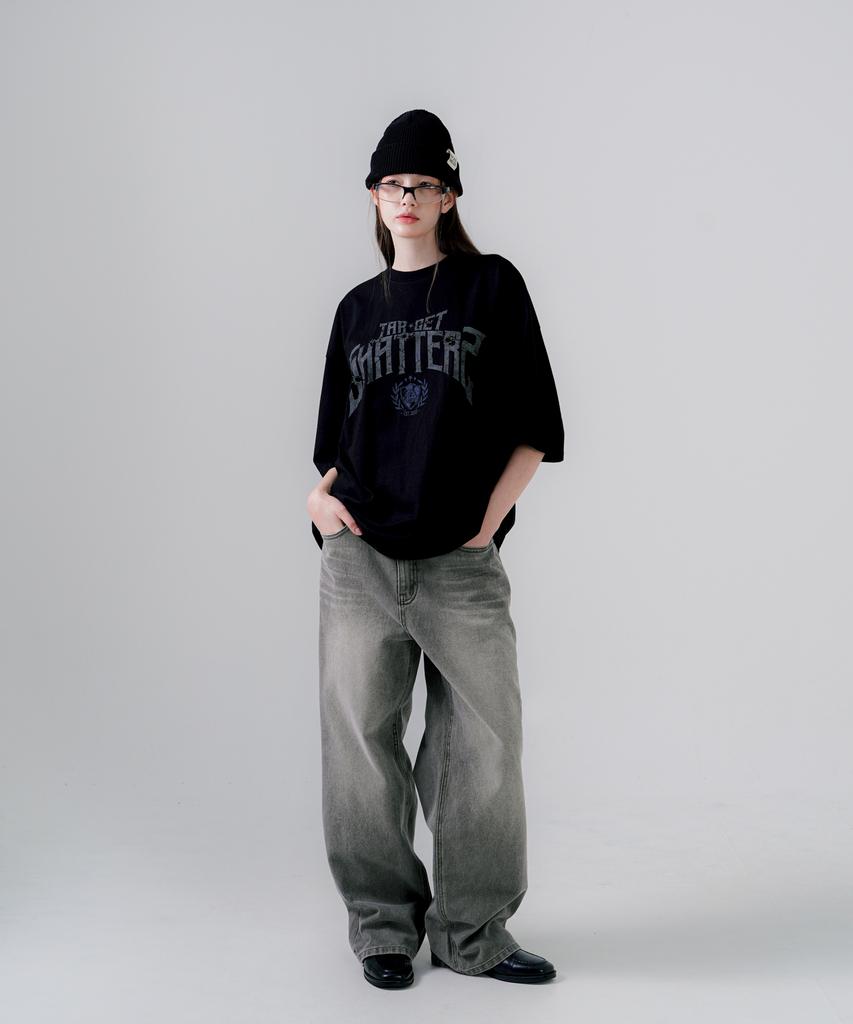 EZKATON Burnett Pigment Wide Pants Khaki Mmlp6783