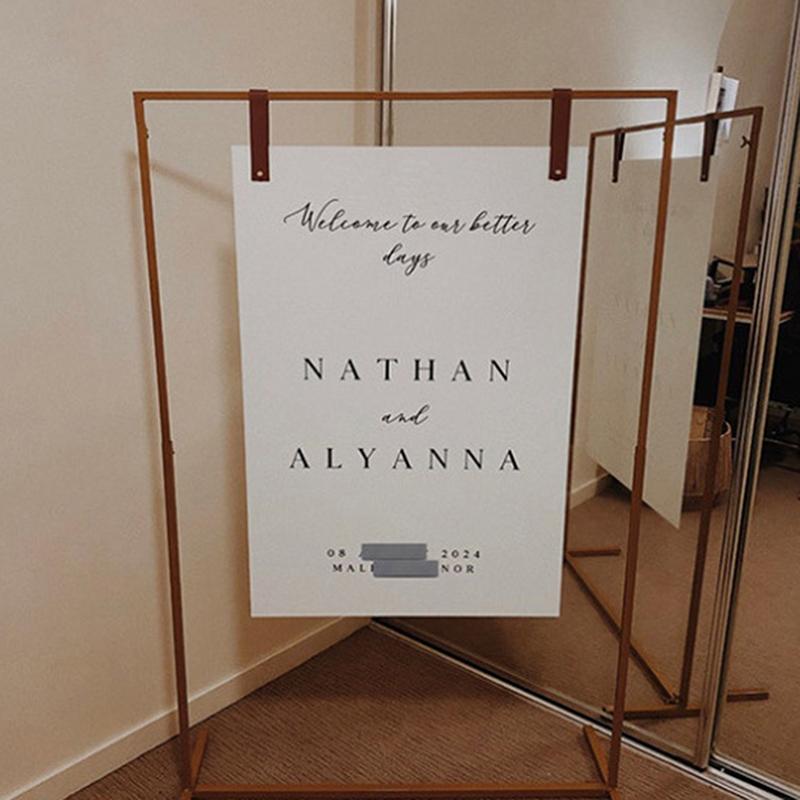 Party Banner Leather Lanyard Wedding Sign Hanging Strap Event Display Sign Hanging Belt