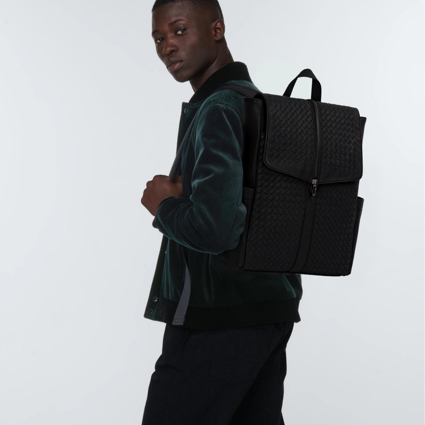 

Men s Korean Style Large Capacity Casual Business Backpack 33x12x34 cm чёрный