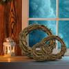 Christmas Artificial Vine Ring Wreath Rattan Wicker DIY Garland Xmas Party Decor Rattan Ring DIY Garland