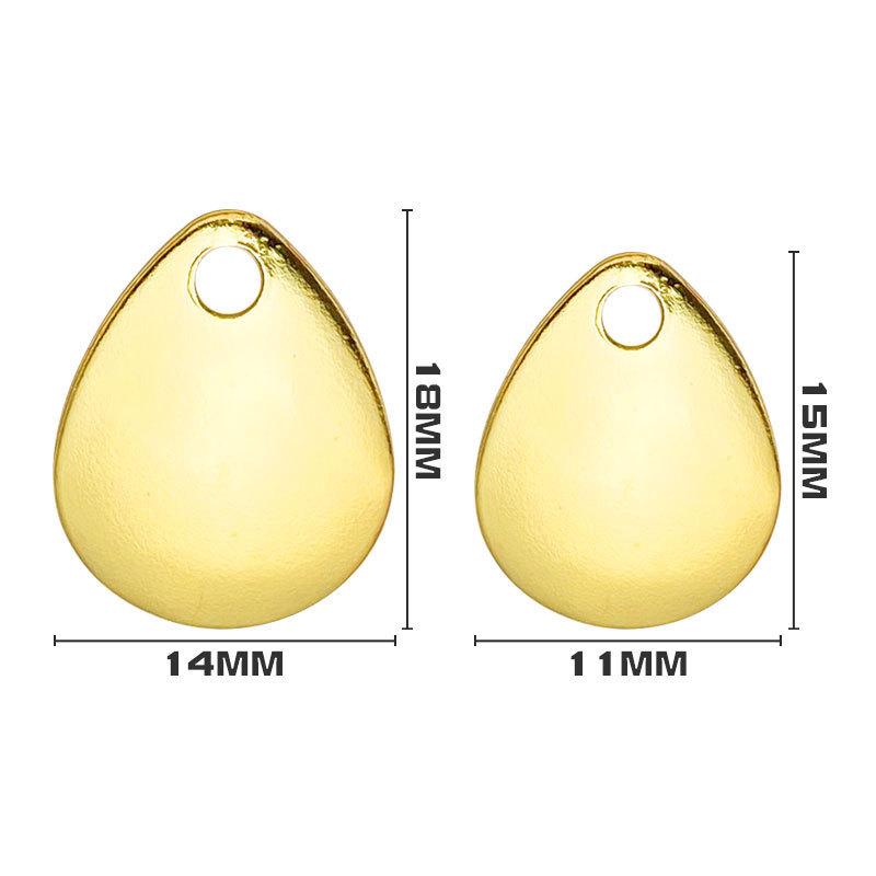 Iron Spinnerbait Accessories Gold Silver Fishing Blades for Lure Making