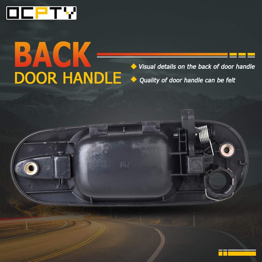 OCPTY Door Handle Exterior Front Passenger Right Side Replacement fit 1997-2001 for Honda for CR-V Outside Door Handle Black