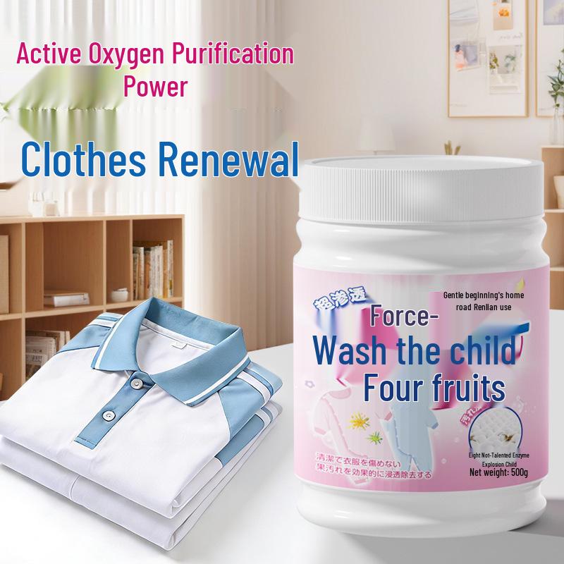 Mu Zhi He Stain Remover: Powerful Whitening, De-yellowing, Universal Color Bleach for Colored Clothes.