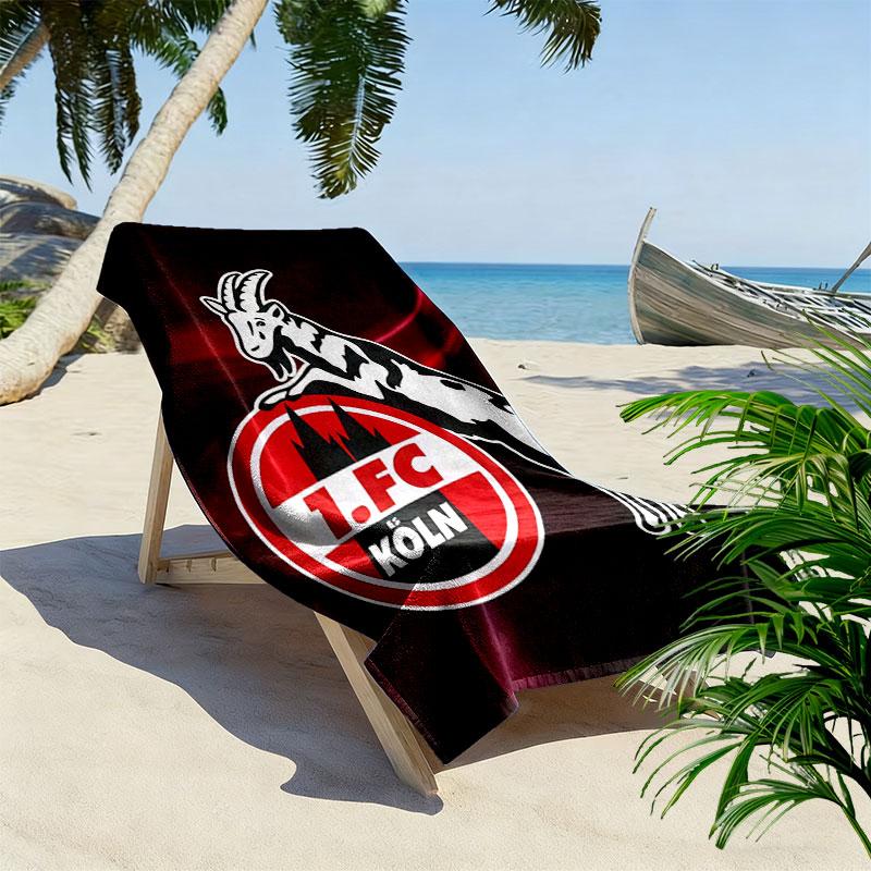 1. Poster FC Köln Stampa Asciugamano da Spiaggia, Asciugamano Grande Morbido Asciugatura Rapida per Spiaggia Campeggio Nuoto
