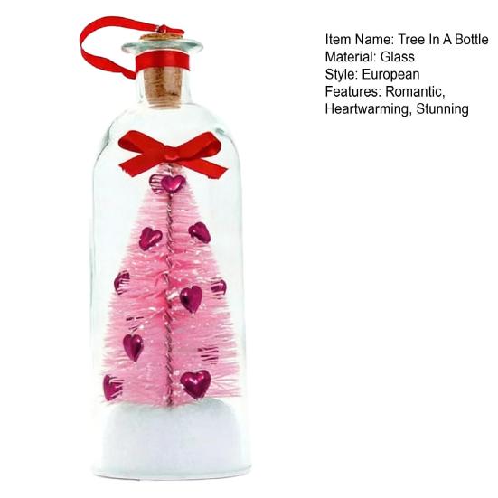 Träd i en glasflaska Snöig scen i flaska Julminne Alla hjärtans dag Jubileum Födelsedagspresenter till flickvän pojkvän man fru