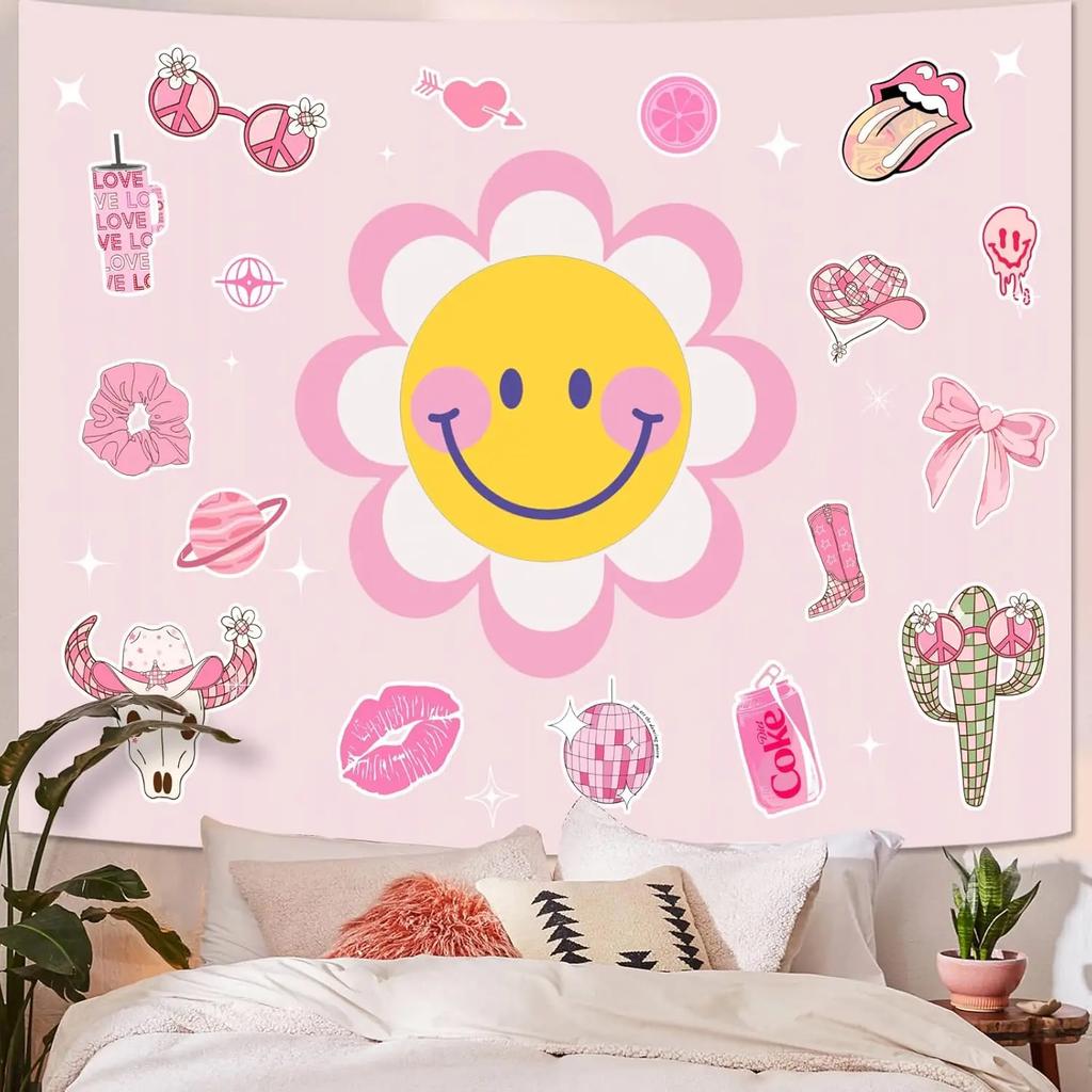 VIKAMA Bemaltes Glas Lebensbaum Wandteppich Vintage Bunte Blätter Böhmischer Kunststil Wohnzimmer Raum Heimdekoration