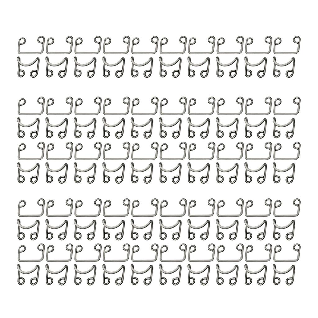 50 Pairs Metal Buckle Waist Adjustment Accs Sewing Hook Clasp Button Collar Invisible for Bra Extender Underwear Jeans Pants