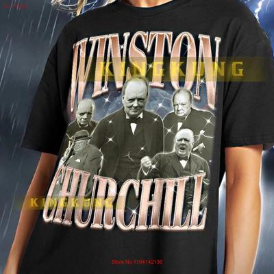 Winston Churchill T Shirt Retro Bootleg Political Leader Historical Figure Sweat Saf Vintage Streetwear Designer Clothes