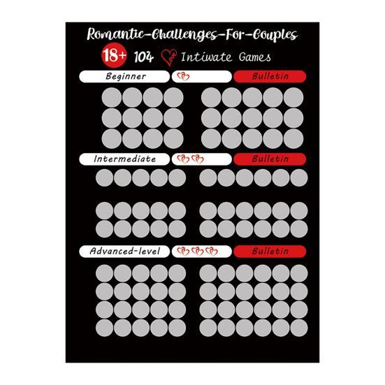 Love Games Scratch-off Poster for Couples 100 Date Night Position Challenge Poster for Valentine's Day Anniversary Gift