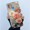 For Tecno Pop 4 Lte Case Liquid Silicone Fashion Simplicity Oil Painting Floral Back Cover For Techno Pop4 Air Phone Case BC1s