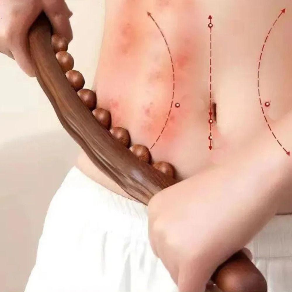 8/20/31 Beads Acupressure Point Gua Sha Massage Stick Wooden Body Massager  Muscle Relaxation