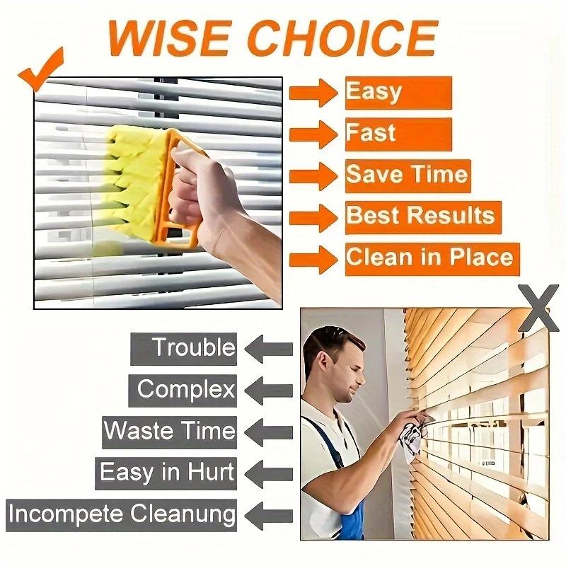 1/2 Pcs Blind Cleaner Held Blind Duster for Wood Dlinds Mini Duster Brush Blind Dust Cleaner Venetian Shades Brush Window