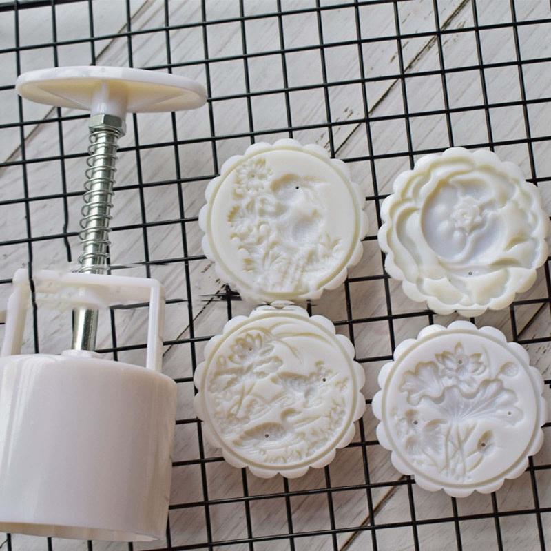 Mooncake Mold Mid Autumn Festival Mooncake Mould DIY Hand Pressure Fondant Decoration Tools Moon Cake Mold