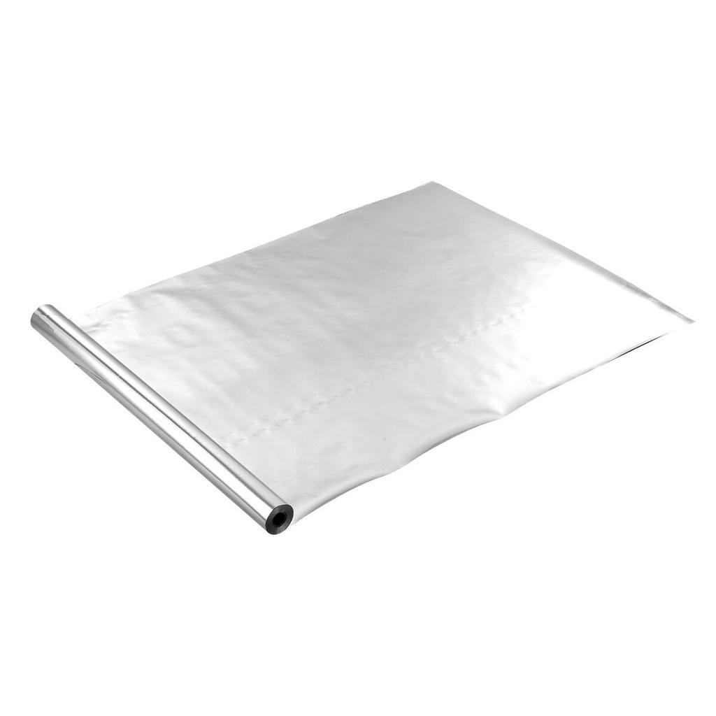 Double Reflective Insulation Roll, Non-Perforated Woven Fabric Radiant Barrier, 0.15mm 38.1m x 1.22m, Double-Sided Aluminum Foil Heat Reflective