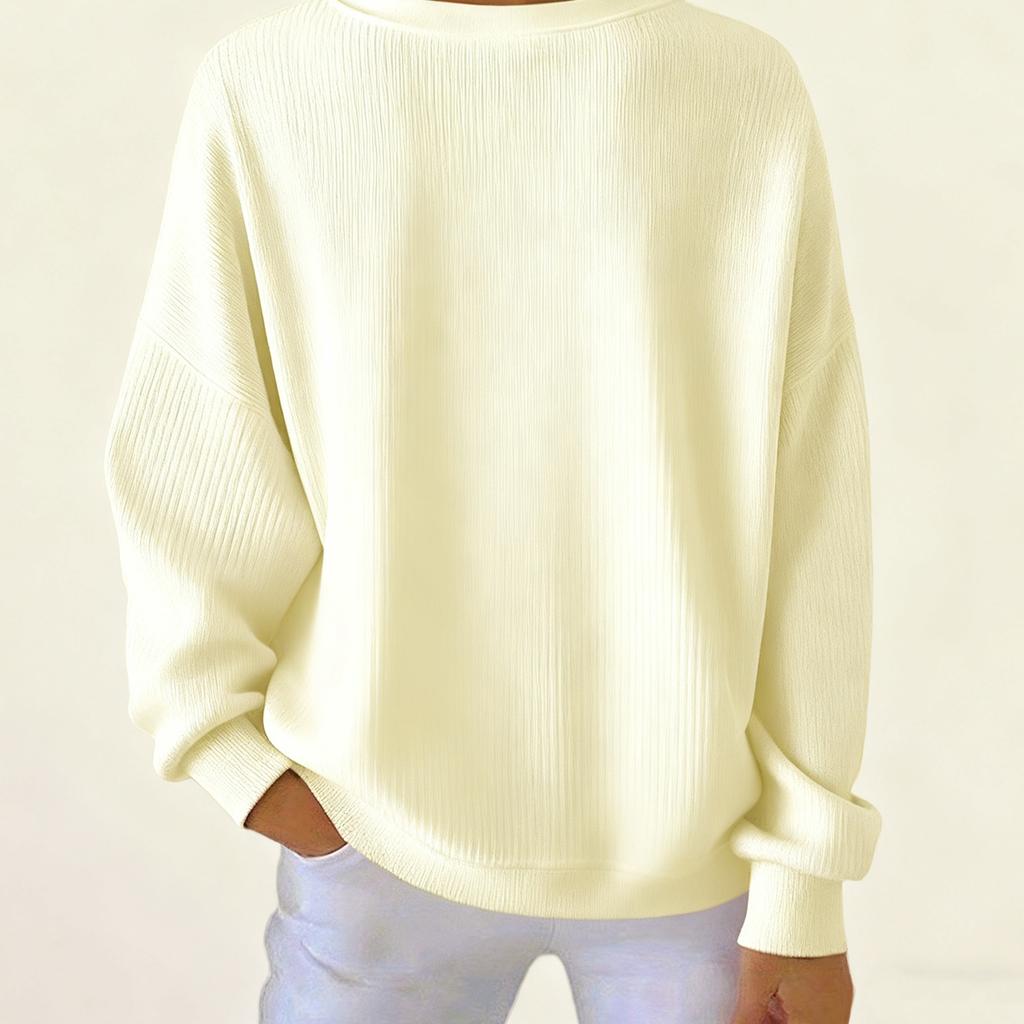 Women's Loose Comfortable Casual And Fashionable Round Neck Pattern Long Sleeved Sweatshirt