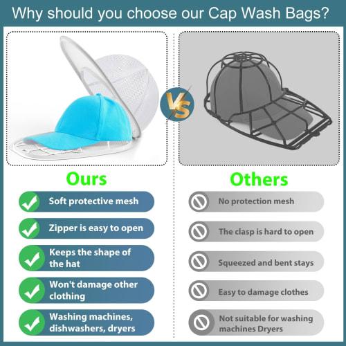 Fododo Cap Washer, Hat Washing and Shape Preservation for Baseball Caps, Washing Machine or Dishwasher Safe, Hat Washing Frame for Adults and Children