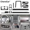 Car Console Panel Trim Cover Decal Sticker For Ford F150 2015+ Soft Carbon Fiber