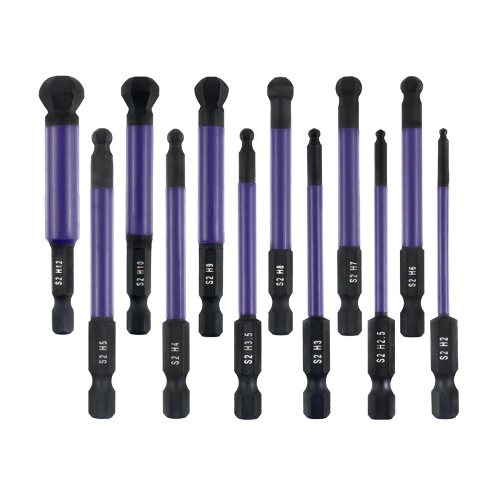 

Набор шестигранных сверл-ключей Аллена 12 шт./набор Магнитное шестигранное сверло Защищенный от ржавчины Инструмент для ручного обслуживания Высокая твердость A