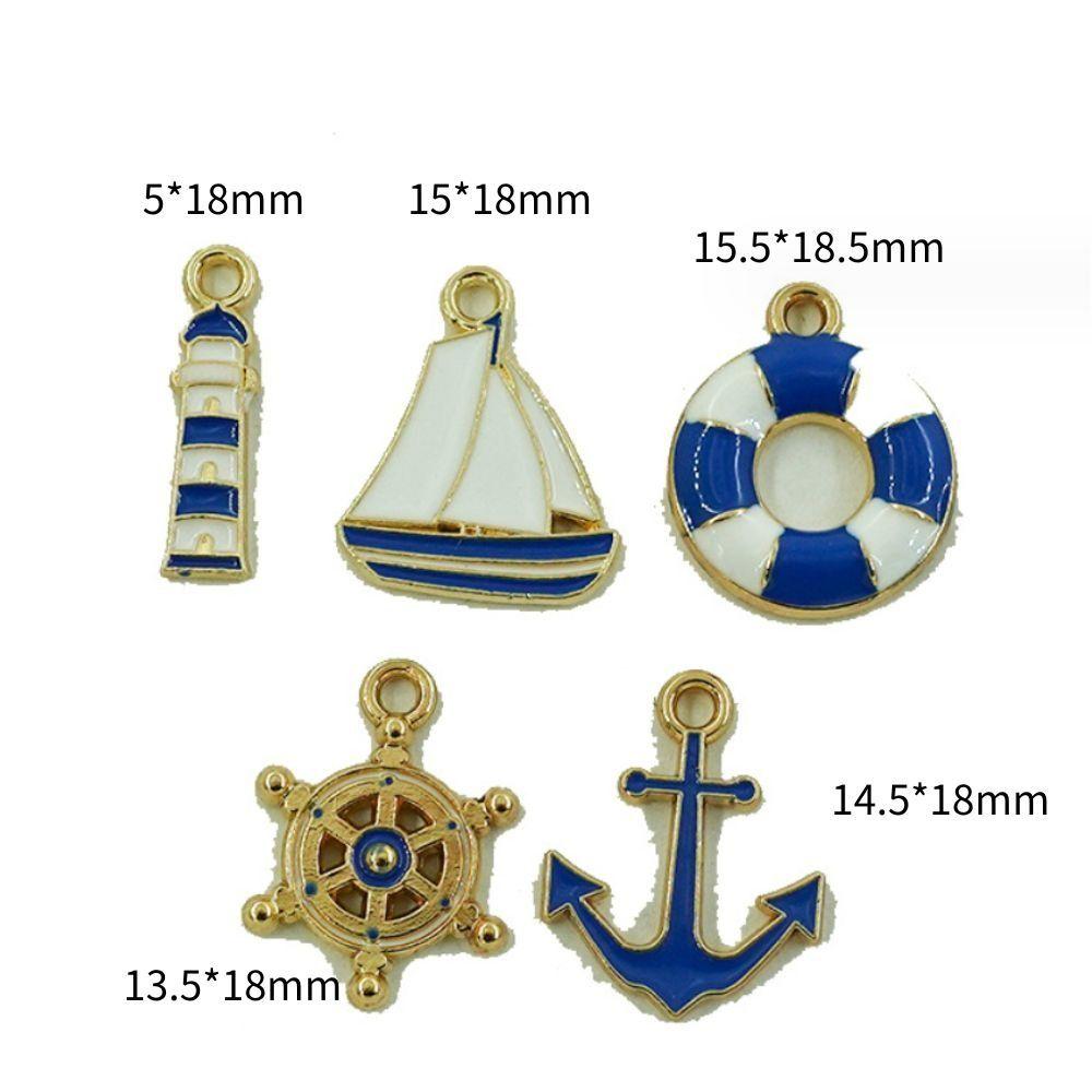 50pcs Alloy Ocean Themed Charm Pendants about 18mm in Length Rudder Boat Charms  for Crafting DIY