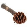 Natural Perch Bird Stand Pole Chewable Applewood Bird Perch Cage Accessories with Pine Cone for Parakeets Cockatiels
