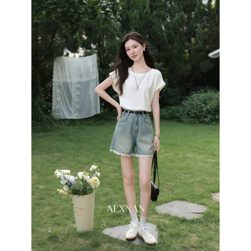 Lu Xiangnan Women's Loose White T-Shirt