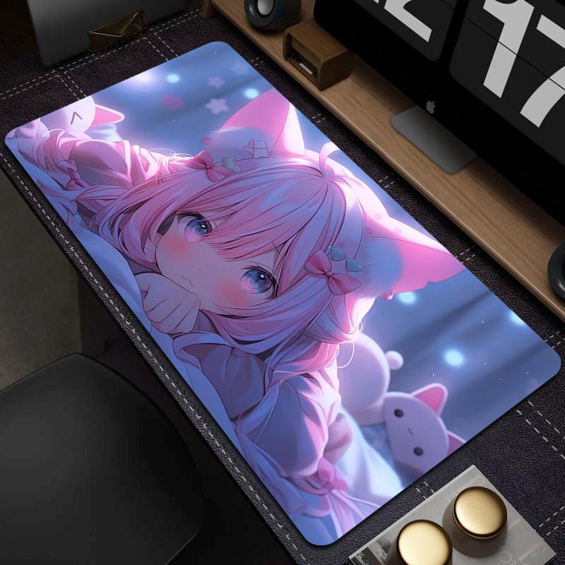 Anime Girls Mouse Pad NonSlip Gaming Mousepad Rubber Computer Keyboard Pads Office Large Table Mat