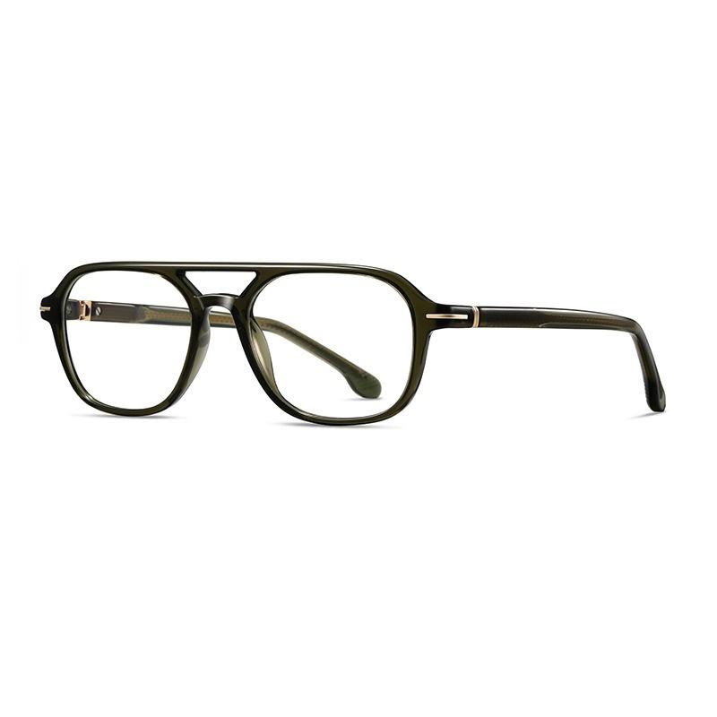 

Anti Blue Rays Glasses Frame Man Oval Myopia Glasses Double Bridge Vintage Computer Prescription Spectacles 0 -0.5 -0.75 To -6.0 plastic demo lens
