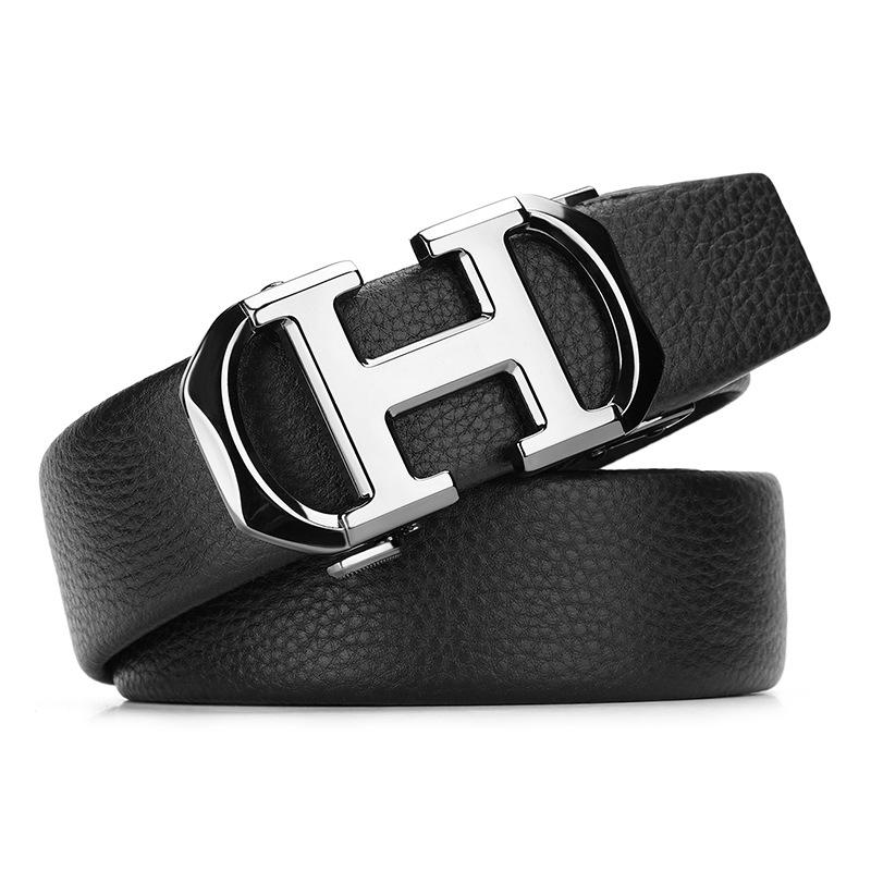 

Мужской кожаный ремень Бизнес ремень первого слоя Повседневный Универсальный Ремень с автоматической пряжкой Мужской 110cm