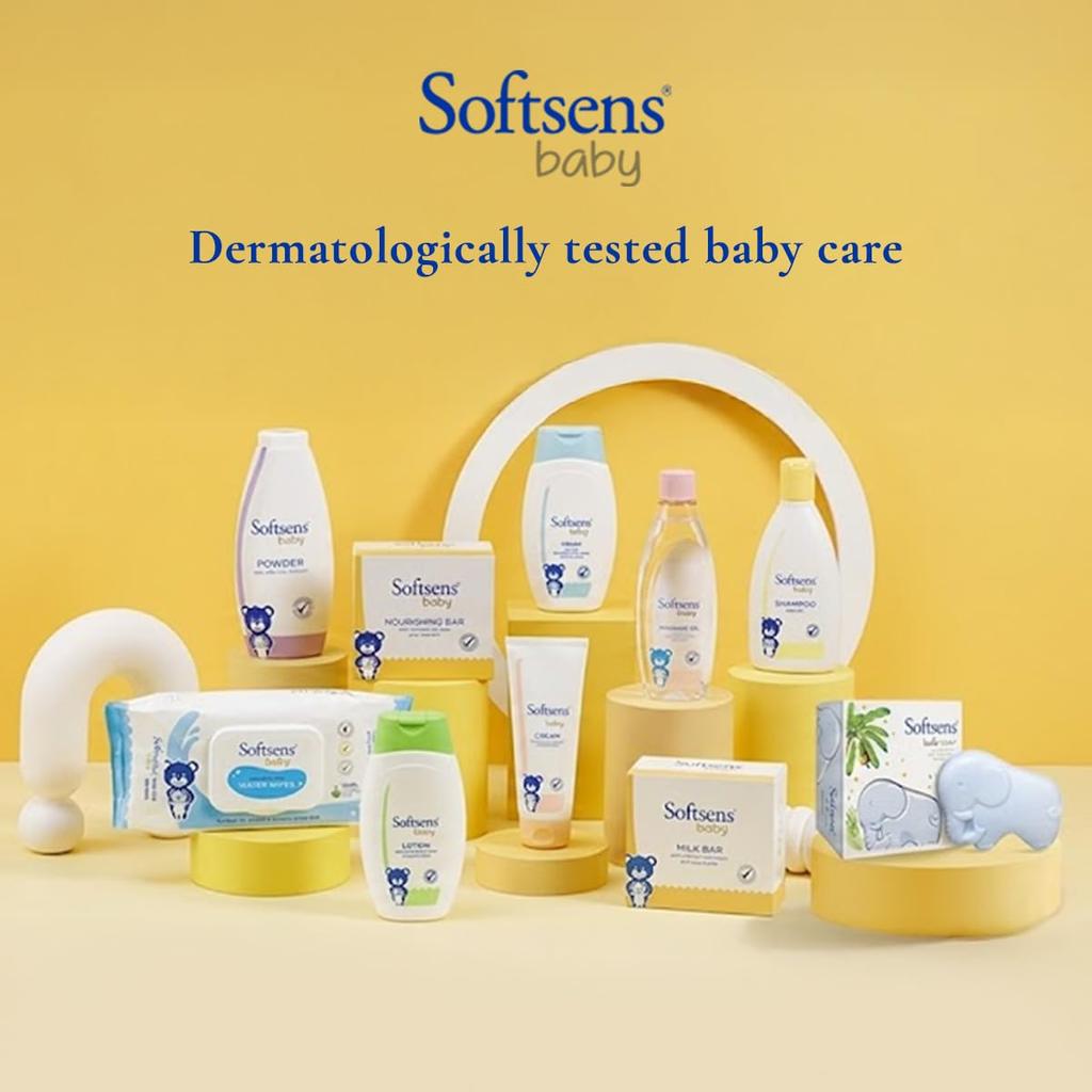 Softsens Baby Nourishing Lotion Milk Cream Shea Butter Gentle Daily Face Body Moisturizer Kids Sensitive Dry Skin 200ML
