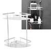 Two Layer Corner Shower Shelf Silver Bathroom Corner Shelf Durable Shower Shelf Rack  Household Use