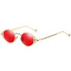 Vintage Punk Style Sunglasses Men Retro Elliptical Metal Frame Women Sun Glasses Fashion Eyewear