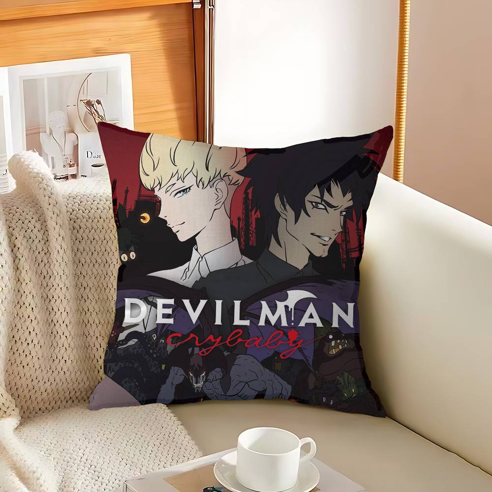 Devilman Cartoon Crybaby Office Cushion Pillowcase Car Cushion Cover45X45CM Lumbar Pillowcase Sofa Pillowcover