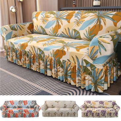 New Floral Couch Cover Sofa Covers Washable Furniture Protector for Dogs Corner Sofa Skirt 1/2/3/4 Seater Sofa Slipcovers
